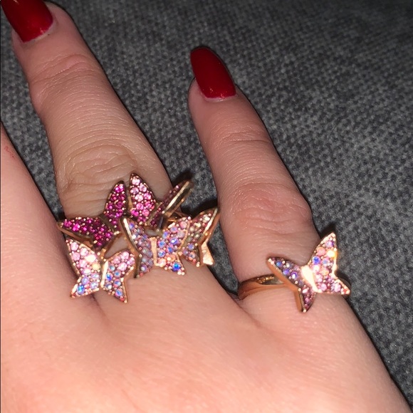 Swvarski butterfly rings - Picture 2 of 2